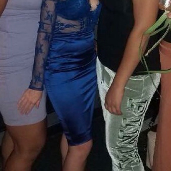 Lace body suit and satin skirt, worn once - Picture 5 of 5